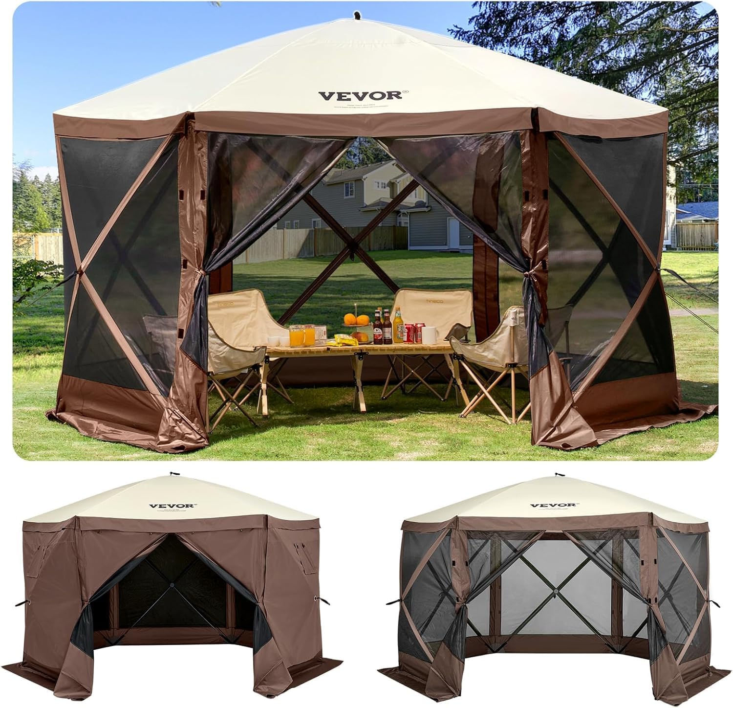 Quick Popup Mesh Shade Gazebo Tent
