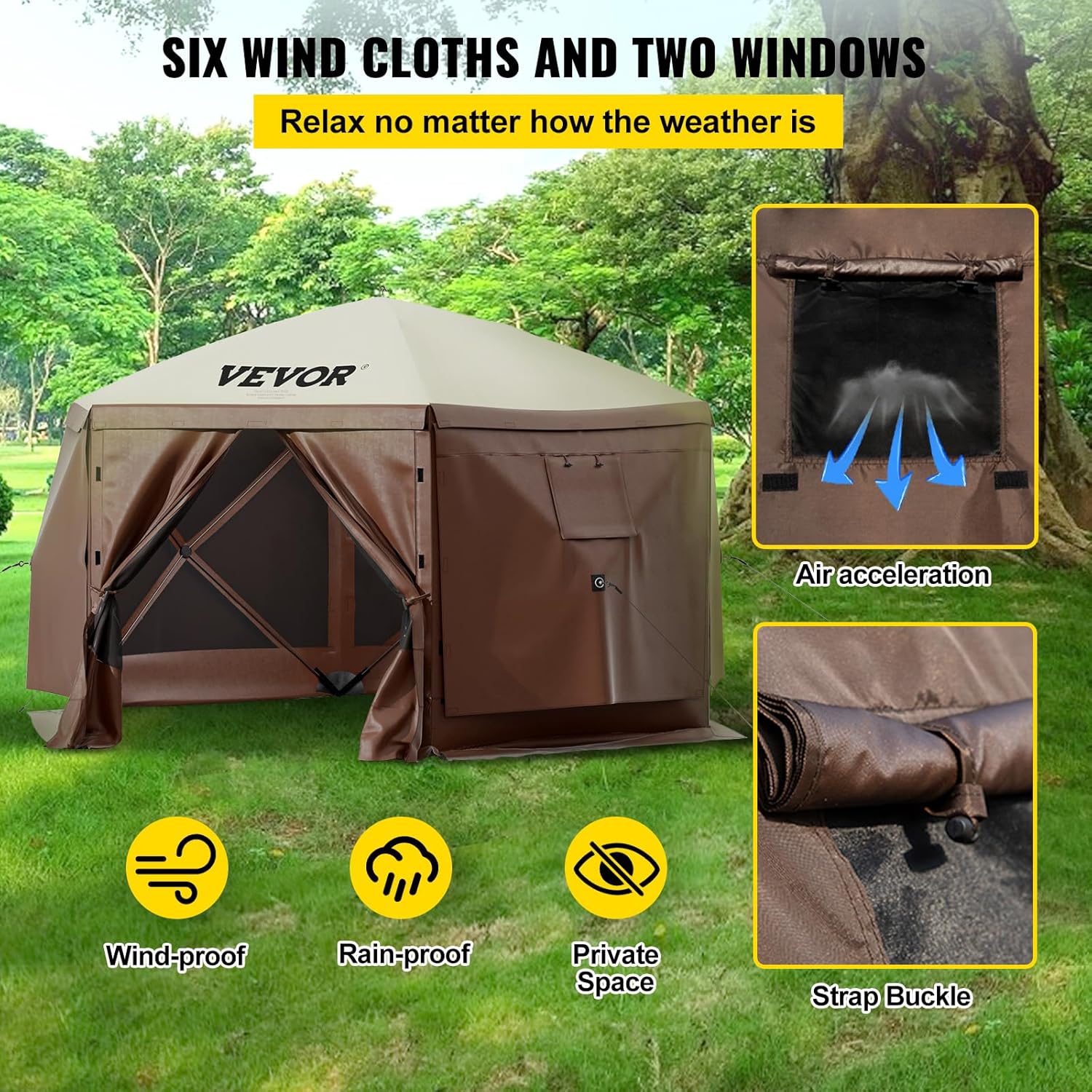 Quick Popup Mesh Shade Gazebo Tent